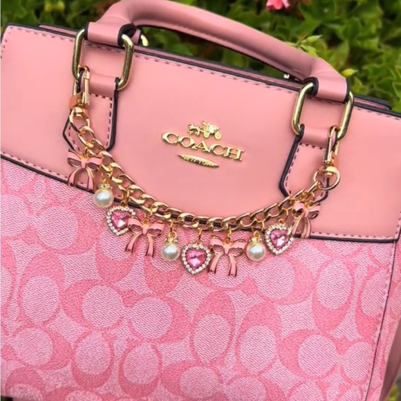 PINK BOW PURSE CHARM CHAIN - Picture 3 of 3